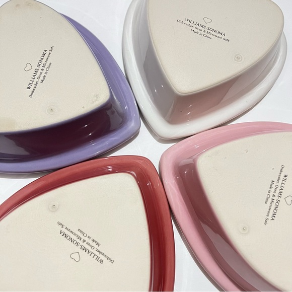 Williams Sonoma set of 4 hearts bows - Picture 4 of 9